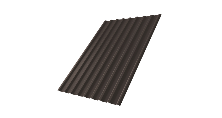 Профнастил С20R 0,45 PE RR 32 темно-коричневый