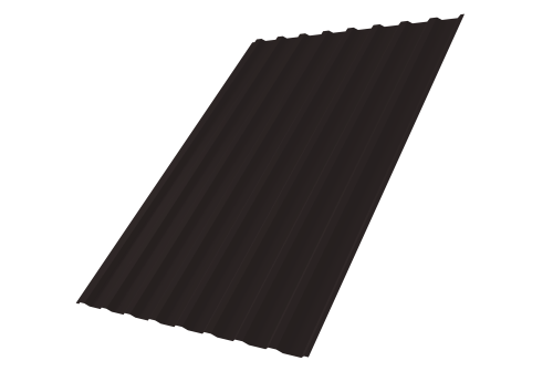 Профнастил С20В GL 0,5 Rooftop Бархат RAL 9005 черный