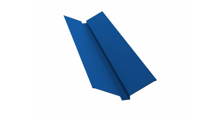 Планка ендовы верхней 115x30x115 0,45 PE с пленкой RAL 5005 сигнальный синий (2м)