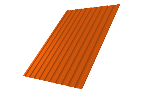 Профнастил С8А 0,45 PE RAL 2004 оранжевый