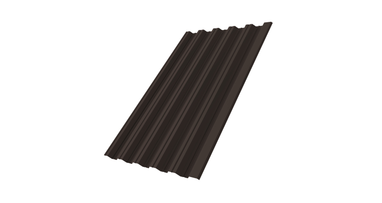 Профнастил HC35R 0,5 Velur X RR 32 темно-коричневый