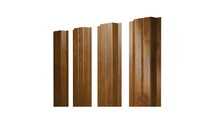 Штакетник П-образный A с прямым резом 0,45 Print Elite Golden Wood TwinColor