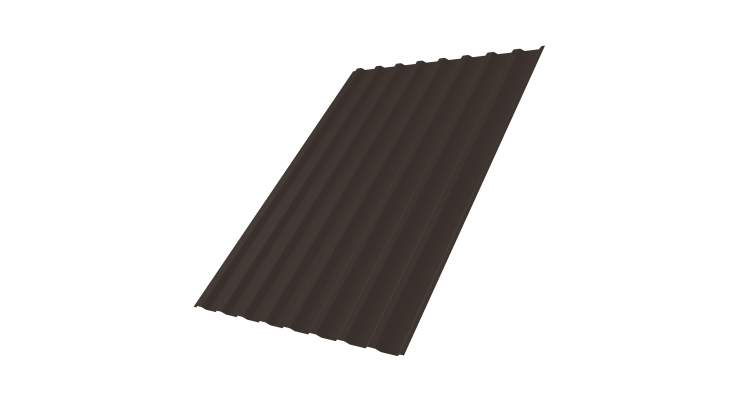 Профнастил С20B Grand Line 0,5 PurPro RR 32 темно-коричневый