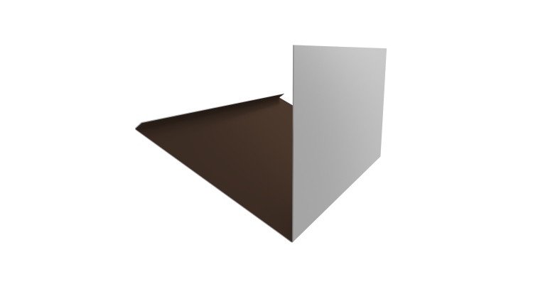 Планка примыкание верхнее к трубе фальц Grand Line 0,5 Drap TX RAL 8017 шоколад (2м)