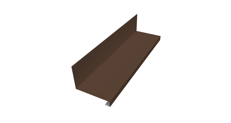 Планка примыкание нижнее к трубе для Кликфальц Pro 0,45 Drap TX RAL 8017 шоколад (2м)