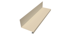 Планка примыкание нижнее к трубе для Кликфальц Pro Grand Line 0,5 Satin с пленкой RAL 1015 светлая слоновая кость (3м)