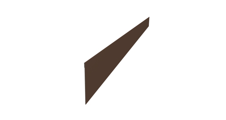 Ламель забора жалюзи Palermo стартовая/финишная для калиток и ворот 0,5 Satin Matt TX RAL 8017 шоколад