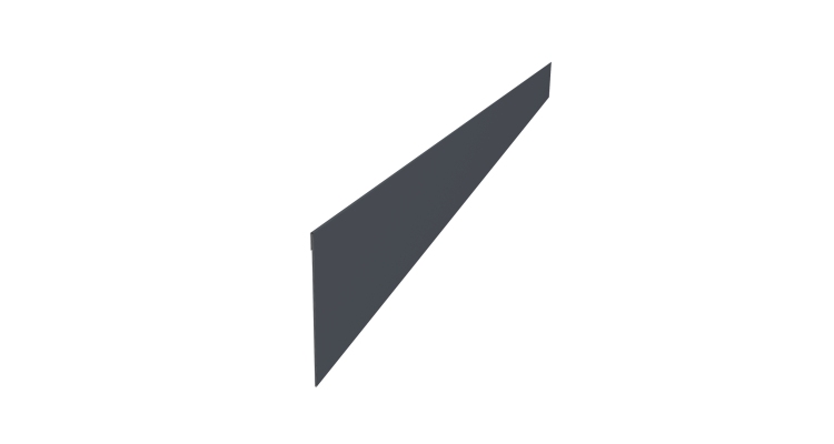 Ламель забора жалюзи Palermo стартовая/финишная для калиток и ворот 0,45 PE-Double RAL 7024 мокрый асфальт