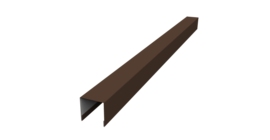 Планка вертикальная лицевая для забора жалюзи Palermo 0,45 Drap TR RAL 8017 шоколад (2м)