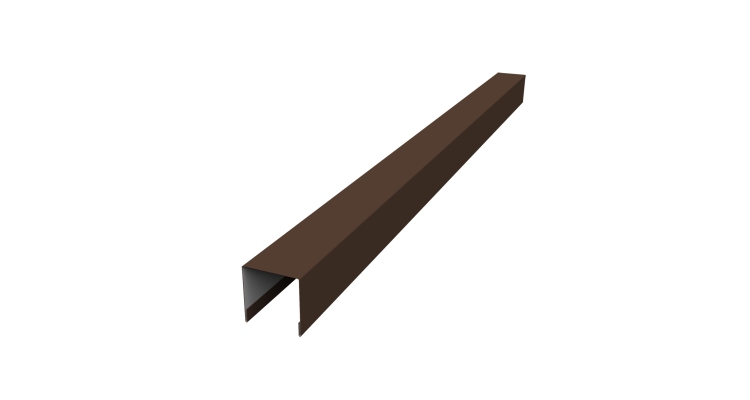 Планка вертикальная лицевая для забора жалюзи Palermo 0,5 Rooftop Бархат RAL 8017 шоколад (2,5м)