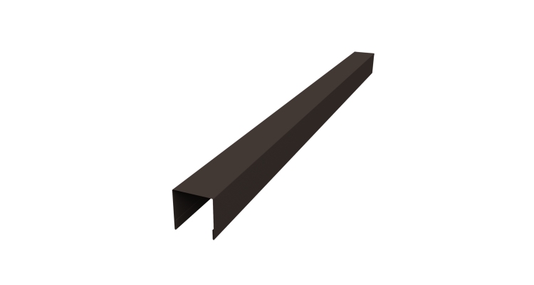 Планка вертикальная лицевая для забора жалюзи Palermo 0,45 Drap-double TX RR 32 темно-коричневый (3м)