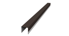Планка вертикальная обратная для забора жалюзи Palermo 0,5 Drap RR 32 темно-коричневый (2м)