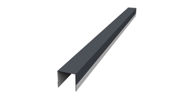 Планка вертикальная обратная для забора жалюзи Palermo 0,45 Drap RAL 7024 мокрый асфальт (3м)