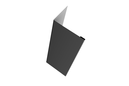 Нащельник для калиток и ворот 25х35 жалюзи Milan, Tokyo, Palermo 0,5 Satin RAL 7024 мокрый асфальт (L1,68)