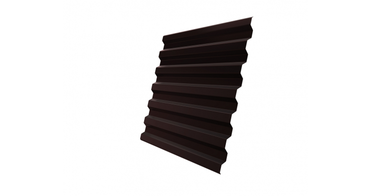 Профнастил С21R GL 0,5 GreenCoat Pural BT RR 887 шоколадно-коричневый (RAL 8017 шоколад)